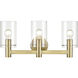 Apolla 3 Light 24 inch Vintage Brass Vanity Light Wall Light
